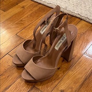 Steve Madden Tan Platform Heels